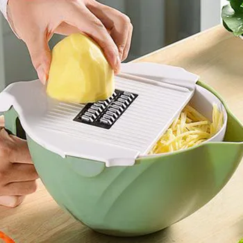 Fruit and Vegetable Slicer with Large Capacity Drain Basket Creative Stainless Steel Kitchen Tool Multifunctional Drain Basket
Fruit and Vegetable Slicer with Large Capacity Drain Basket Creative Stainless Steel Kitchen Tool Multifunctional Drain Basket