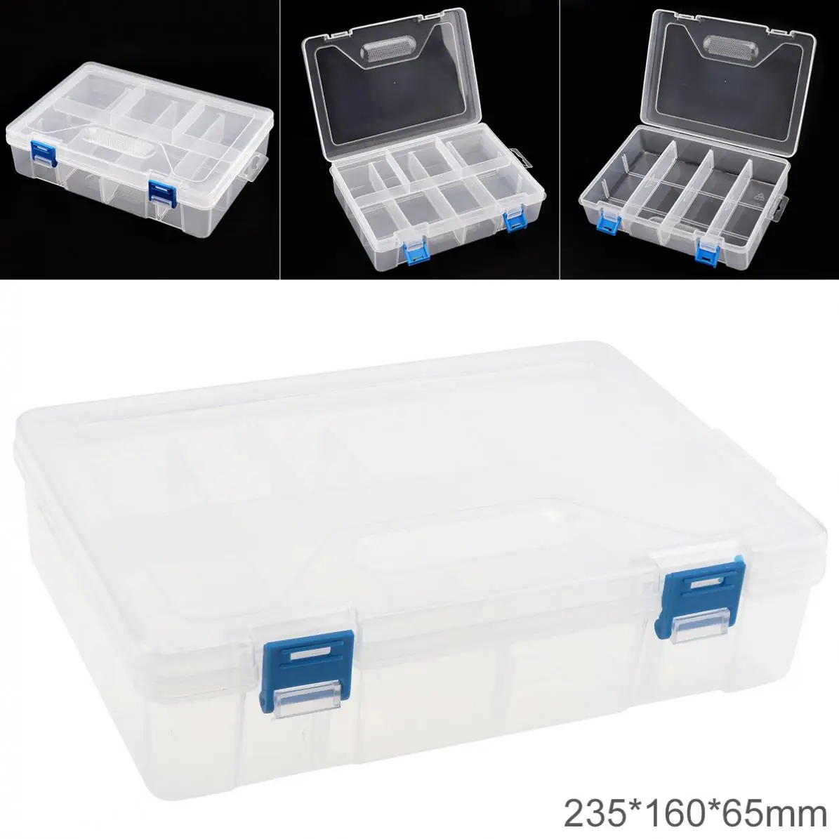 9 Inch Transparent White PP Plastic Portable Double-layer Storage Tool Box with 235mm Length and 160mm Width for Hardware Parts
9 Inch Transparent White PP Plastic Portable Double-layer Storage Tool Box with 235mm Length and 160mm Width for Hardware Parts