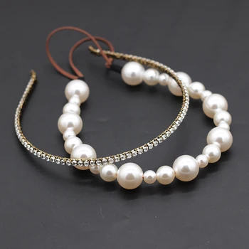 Fashion Pearl Rhinestone Hairband New fashion temperament double size pearl rhinestone hair accessories ladies party hair 705
Fashion Pearl Rhinestone Hairband New fashion temperament double size pearl rhinestone hair accessories ladies party hair 705