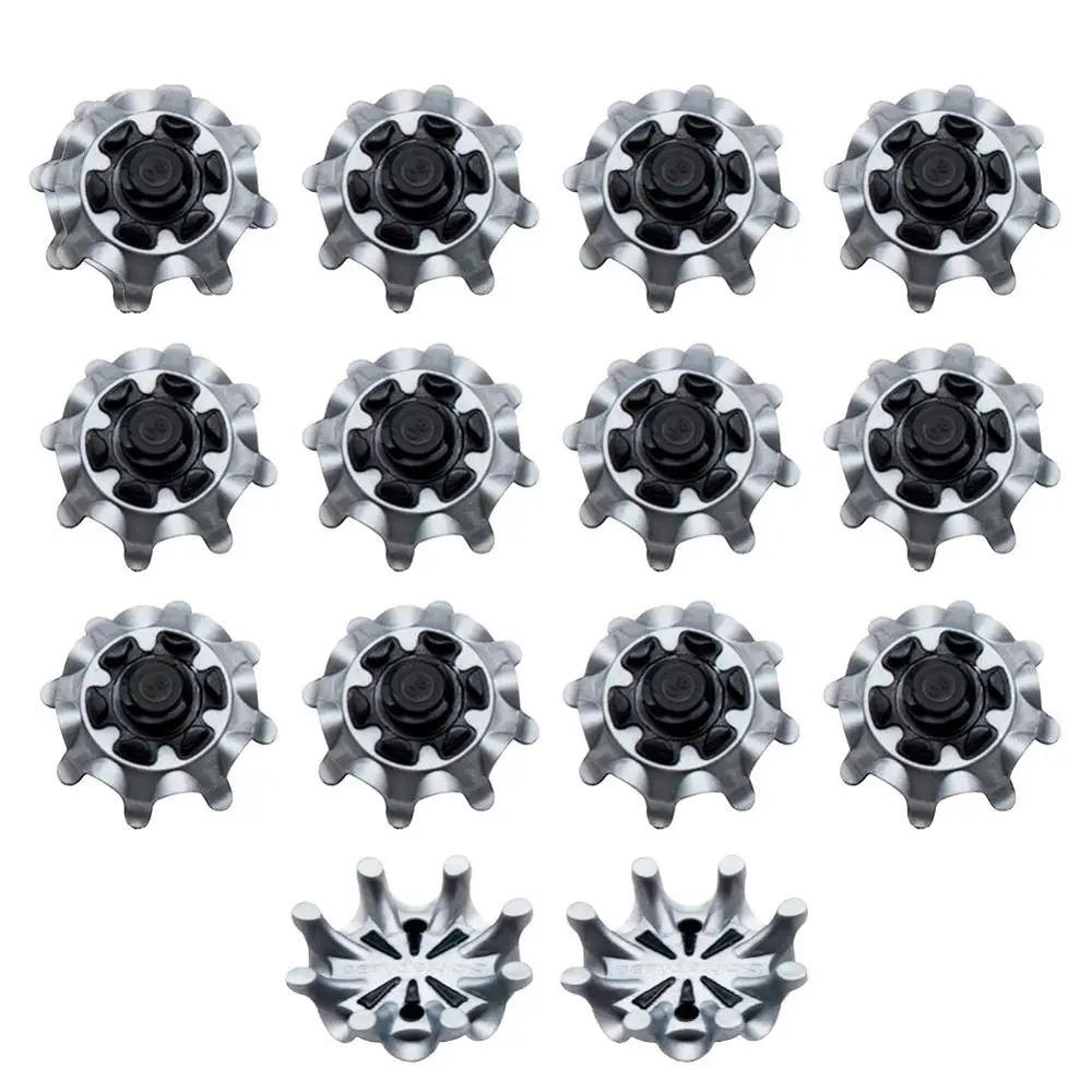 

14Pcs/set Golf Shoe Spikes With/not Hole Fast Spiral Golf Shoe Nails Grey-black Replacement Portable Shoe Nails