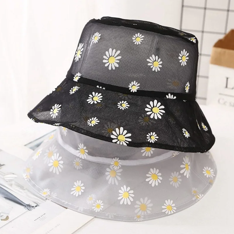 Outdoor Bucket Cap Summer Flower Daisy Fisherman Cap Sun Hats Women Transparent Anti-sun Beach Travelling Fishing Visor Hat
Outdoor Bucket Cap Summer Flower Daisy Fisherman Cap Sun Hats Women Transparent Anti-sun Beach Travelling Fishing Visor Hat