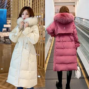 Natural Fox Fur Collar Hooded Women's Down Jacket 2020 White Duck Down Coat Female Parkas Overcoat Feather Puffy Outwear Q167
Natural Fox Fur Collar Hooded Women's Down Jacket 2020 White Duck Down Coat Female Parkas Overcoat Feather Puffy Outwear Q167