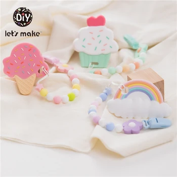 Ice Cream Silicone Baby Pacifier Clip Personalised Name Pacifier Chain Holder Baby Rattles Teething Soother Chew Toy Dummy Clips
Ice Cream Silicone Baby Pacifier Clip Personalised Name Pacifier Chain Holder Baby Rattles Teething Soother Chew Toy Dummy Clips