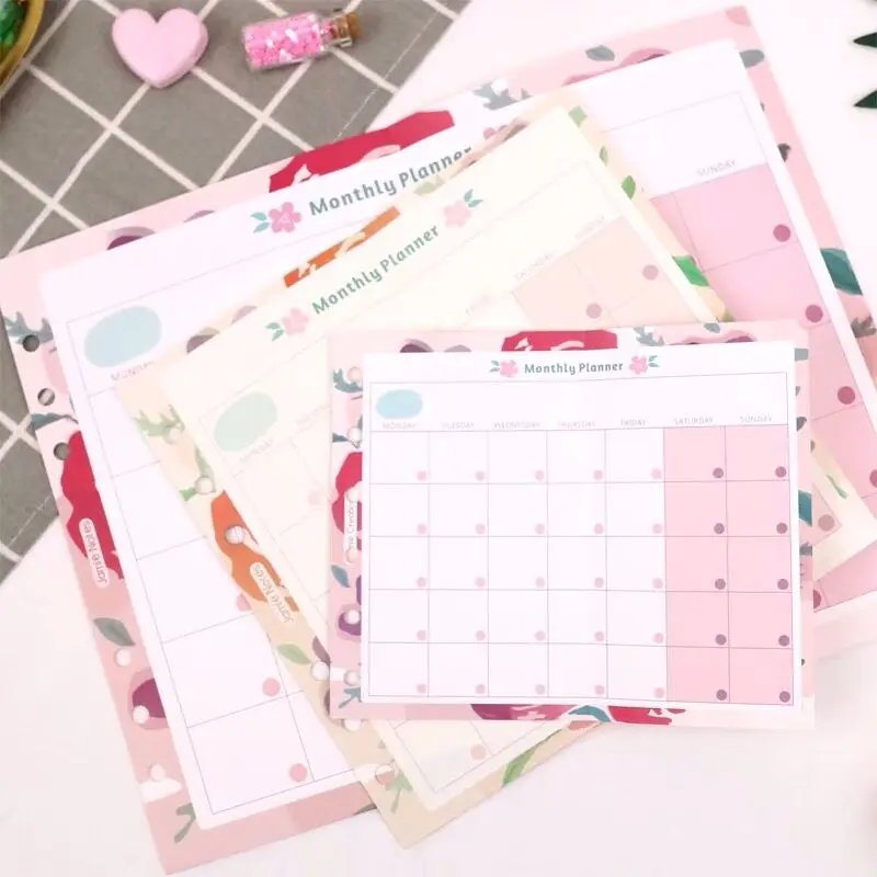 Sharkbang 20/40 sheets Kawaii Floral A5 A6 Loose leaf Notebook Refill Paper Weekly Monthly List Planner Agenda Stationery
Sharkbang 20/40 sheets Kawaii Floral A5 A6 Loose leaf Notebook Refill Paper Weekly Monthly List Planner Agenda Stationery