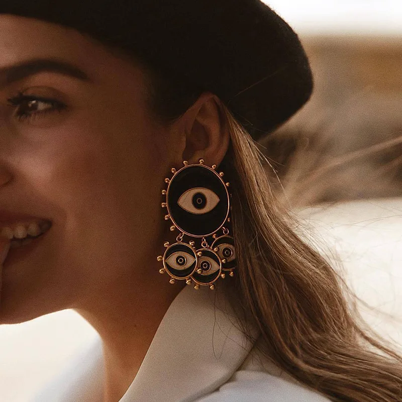 2019 Trendy Punk Black Evil Eye Big Pendant Earrings Exaggerated Statement Round Drop Earring For Women Party Jewelry Gifts
2019 Trendy Punk Black Evil Eye Big Pendant Earrings Exaggerated Statement Round Drop Earring For Women Party Jewelry Gifts