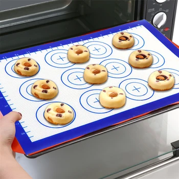 Heat Resistant For Cake Soft Silicone Sheets Non Stick Easy Clean Bread Making Macaron Cookie Baking Mat Reusable Pastry Liner
Heat Resistant For Cake Soft Silicone Sheets Non Stick Easy Clean Bread Making Macaron Cookie Baking Mat Reusable Pastry Liner