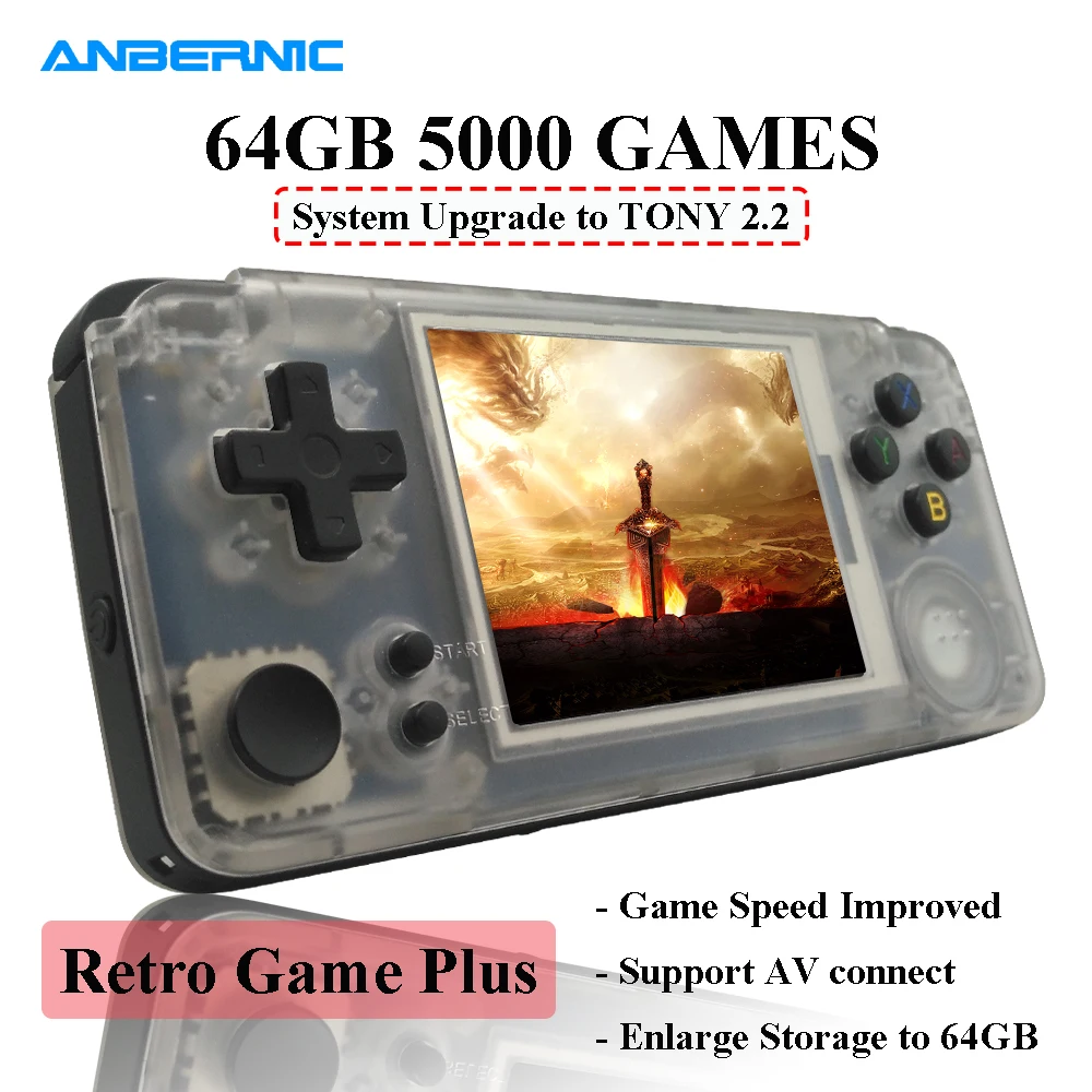 ANBERNIC RS97 Handheld Game Player Retro Game Plus 3.0 IPS Screen Video Game Console 64G 5000 Games Tony2.2 System RGP Console
ANBERNIC RS97 Handheld Game Player Retro Game Plus 3.0 IPS Screen Video Game Console 64G 5000 Games Tony2.2 System RGP Console