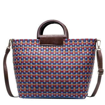 Ins Hot Summer Beach Basket Patchwork Striped Hand Knitted Color Casual Women Handbag Totes Trend Fashion Color
Ins Hot Summer Beach Basket Patchwork Striped Hand Knitted Color Casual Women Handbag Totes Trend Fashion Color