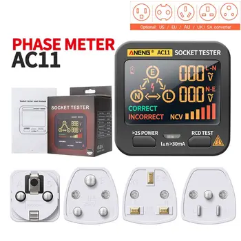 Socket Tester Pro Voltage Test Socket Detector US UK SA AU EU Plug Ground Zero Line Plug Polarity Phase Check AC11
Socket Tester Pro Voltage Test Socket Detector US UK SA AU EU Plug Ground Zero Line Plug Polarity Phase Check AC11