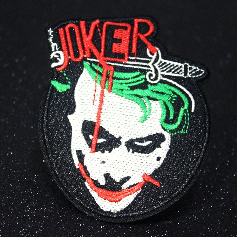 Pulaqi Heath Ledger Joker Patch Punk DIY Embroidered Patches For Clothing Iron On Patches For Clothes Anarchy Biker Patch Badge
Pulaqi Heath Ledger Joker Patch Punk DIY Embroidered Patches For Clothing Iron On Patches For Clothes Anarchy Biker Patch Badge