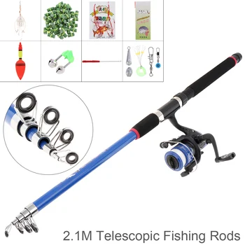 2.1m 2.4m Fishing Rod Reel Line Combo Full Kits Spinning Reel Pole Set with Carp Fishing Lures Fishing Float Beads Hooks Etc
2.1m 2.4m Fishing Rod Reel Line Combo Full Kits Spinning Reel Pole Set with Carp Fishing Lures Fishing Float Beads Hooks Etc