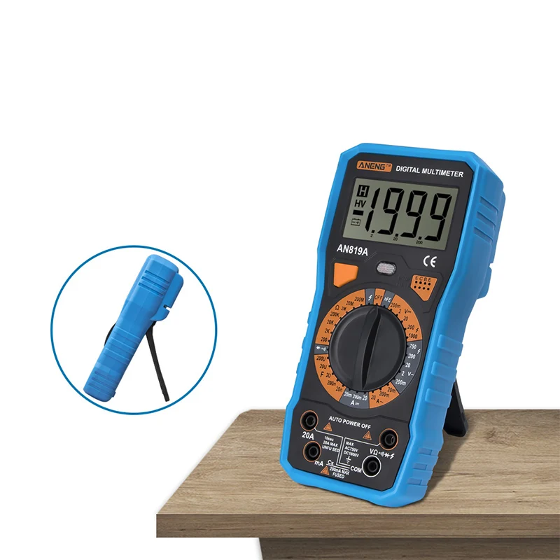 Digital Multimeter Portable Handheld Ammeter Voltmeter Frequency Home Line Detection Transistor Tester Capacitor True RMS Value
Digital Multimeter Portable Handheld Ammeter Voltmeter Frequency Home Line Detection Transistor Tester Capacitor True RMS Value
