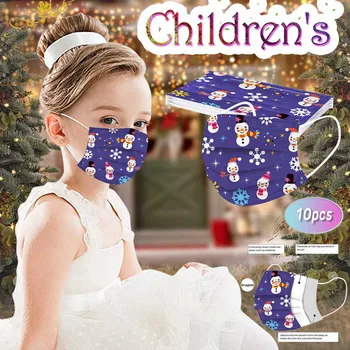 10pc Children's Face Mask Disposable Christmas Fabric Facial Mask Santa 3ply Earhook Protective Mascarilla Reutilizable#YL5
10pc Children's Face Mask Disposable Christmas Fabric Facial Mask Santa 3ply Earhook Protective Mascarilla Reutilizable#YL5