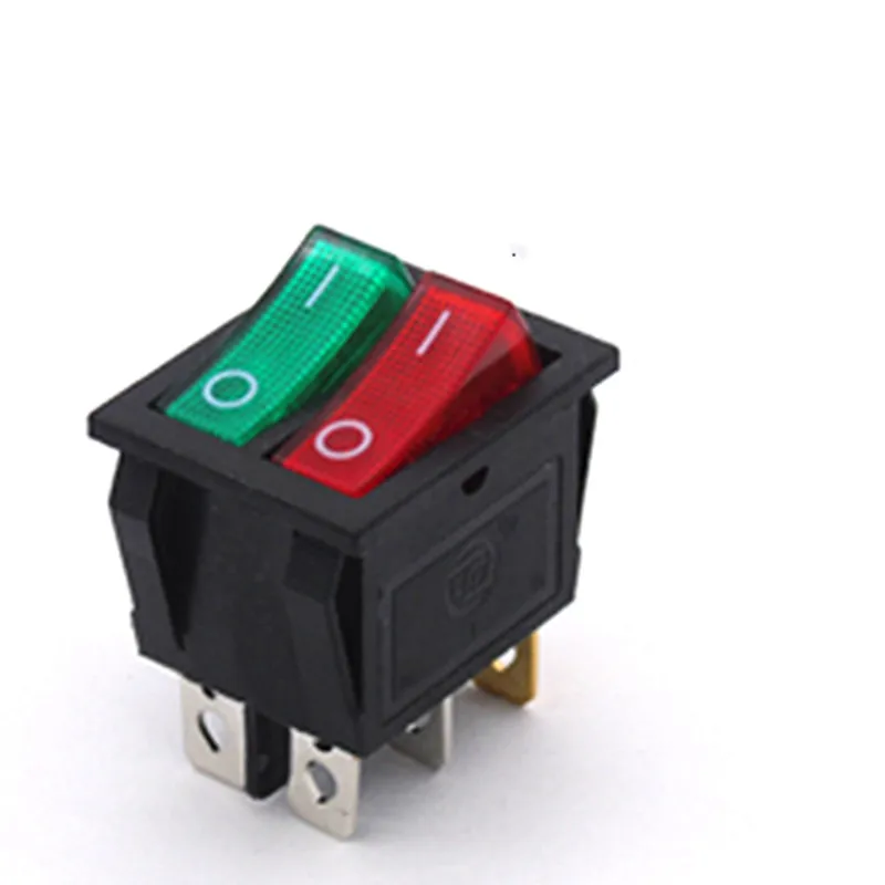 KCD8 6PIN Rocker Switch Power Switch Duplex ON-OFF 2Position 6 Pins With Light 16A 250VAC/ 20A 125VAC
KCD8 6PIN Rocker Switch Power Switch Duplex ON-OFF 2Position 6 Pins With Light 16A 250VAC/ 20A 125VAC