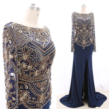 MACloth Dark Navy Sweep Train O Neck Floor-Length Long Crystal Jersey Prom Dresses Dress M 269181 Clearance
MACloth Dark Navy Sweep Train O Neck Floor-Length Long Crystal Jersey Prom Dresses Dress M 269181 Clearance