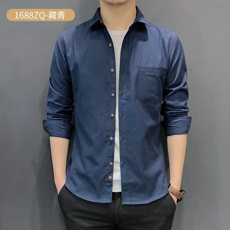 Pure Cotton Jeans Shirt Men Plus Size Man Shirts chemise homme Solid camisas para hombre White Red Dark Blue camisas de hombre
Pure Cotton Jeans Shirt Men Plus Size Man Shirts chemise homme Solid camisas para hombre White Red Dark Blue camisas de hombre