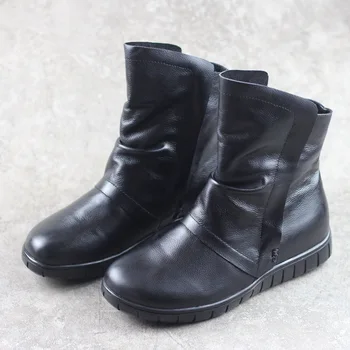 Ankle Boots Womens Leather Winter Snow Flat Ankle Boots Anti-Slip Ladies chelsea Booties with Zipper Female Footwear
Ankle Boots Womens Leather Winter Snow Flat Ankle Boots Anti-Slip Ladies chelsea Booties with Zipper Female Footwear