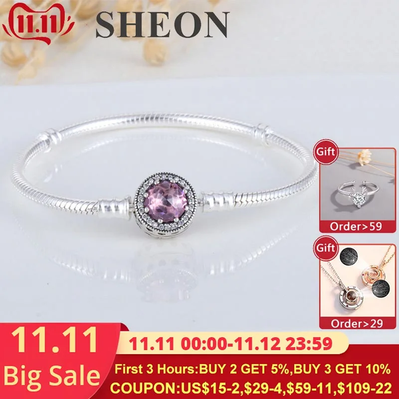 Trendy Cat Eye Clasp 925 Silver Snake Chain Link Bracelet Fit Authentic Pandora Dangle Charms for Women Fine Jewelry 16-22CM
Trendy Cat Eye Clasp 925 Silver Snake Chain Link Bracelet Fit Authentic Pandora Dangle Charms for Women Fine Jewelry 16-22CM