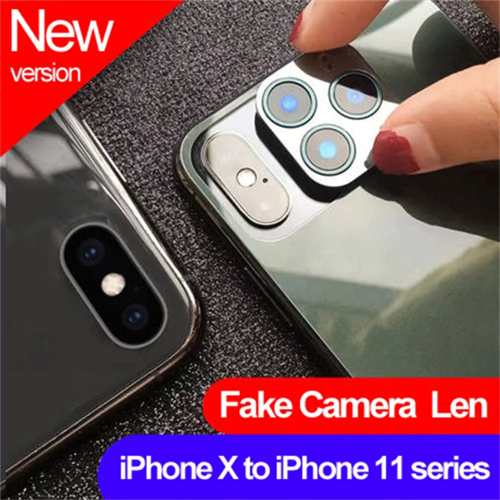 New Fake Camera Lens Back Protector Cover Camera Cover Glass Sticker Film for iPhone X XS Max Change to iPhone 11 Pro Max
New Fake Camera Lens Back Protector Cover Camera Cover Glass Sticker Film for iPhone X XS Max Change to iPhone 11 Pro Max