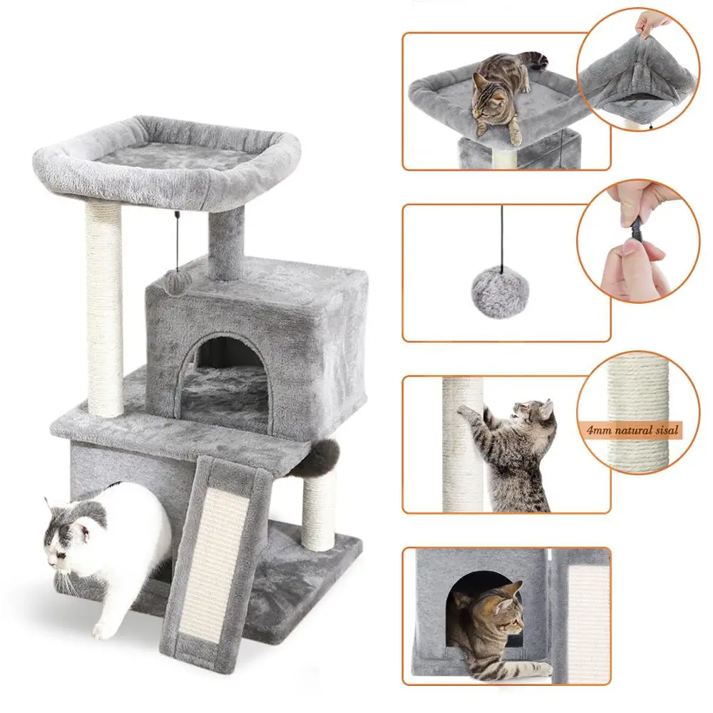 Fast Delivery Luxury Cat Tree House Pet Cat Scratch Board Scratching Toy Ball Sisal Scratch Post Cat Scratching Post KittenTower
Fast Delivery Luxury Cat Tree House Pet Cat Scratch Board Scratching Toy Ball Sisal Scratch Post Cat Scratching Post KittenTower