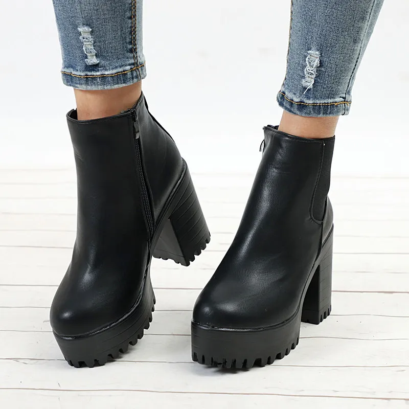 10CM High Heels Platform Boots Women Desginer Shoes Woman Block Heels New Plataforma Womens Boots Leather Round Toe Ankle Boots
10CM High Heels Platform Boots Women Desginer Shoes Woman Block Heels New Plataforma Womens Boots Leather Round Toe Ankle Boots