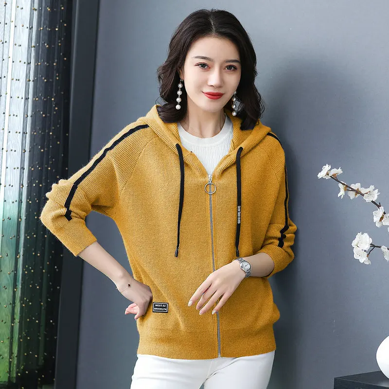 Women Casual Hooded Jackets Autumn Spring Short Hood Coat Female Yellow Red Gray Black Green Wool Blend Knitting Outerwear 2019
Women Casual Hooded Jackets Autumn Spring Short Hood Coat Female Yellow Red Gray Black Green Wool Blend Knitting Outerwear 2019