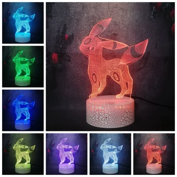Cartoon Pokemon Umbreon Anime Game Series Creative Decor 7 Color Illusion Night light 3D Optical Crack Lamp Table Kid Toy Gift
Cartoon Pokemon Umbreon Anime Game Series Creative Decor 7 Color Illusion Night light 3D Optical Crack Lamp Table Kid Toy Gift