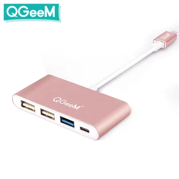 QGeeM USB C Type-c 3.1 to USB 3.0 Cable 4 in 1 USB C HUB Support OTG USB-C 4 in 1 3 Ports Hub for Macbook for Google Pixel iMac
QGeeM USB C Type-c 3.1 to USB 3.0 Cable 4 in 1 USB C HUB Support OTG USB-C 4 in 1 3 Ports Hub for Macbook for Google Pixel iMac