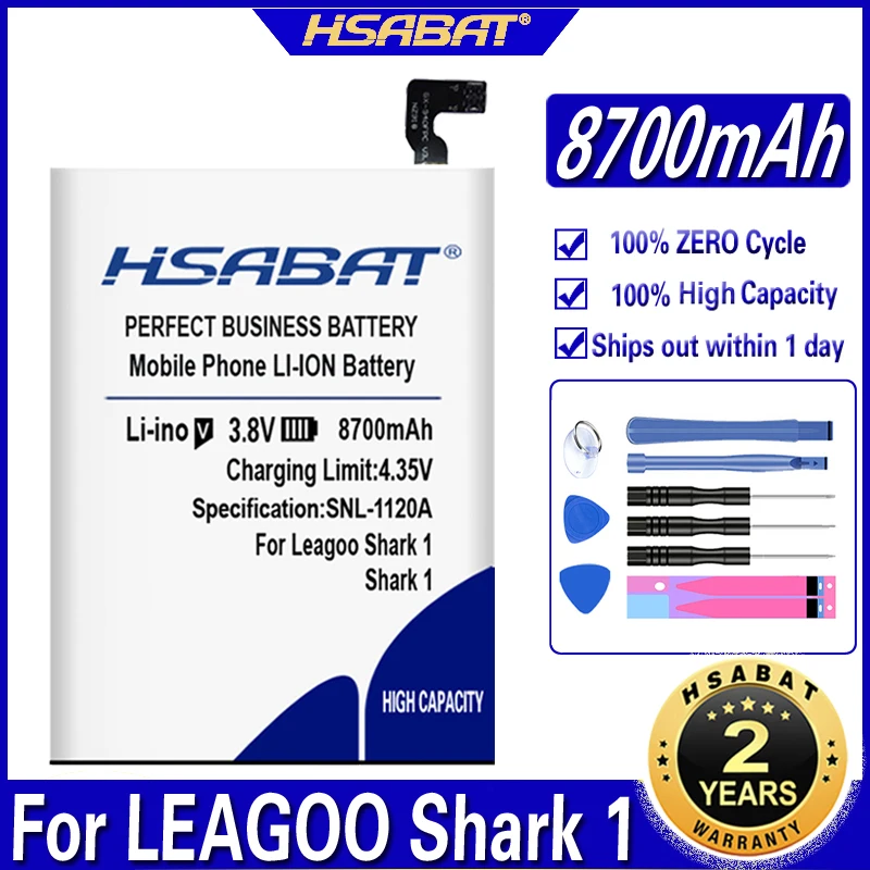 Аккумулятор HSABAT 8700 мАч для LEAGOO Shark 1 | Мобильные телефоны и аксессуары