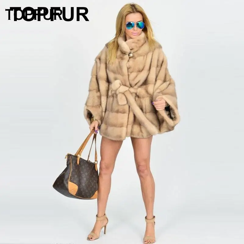 TOPFUR New Type Thick Warm Mink Fur Coat Women 70 Cm Long Mink Fur Coats With Belt Autumn Winter Fashion Ladies Fur Jackets
TOPFUR New Type Thick Warm Mink Fur Coat Women 70 Cm Long Mink Fur Coats With Belt Autumn Winter Fashion Ladies Fur Jackets