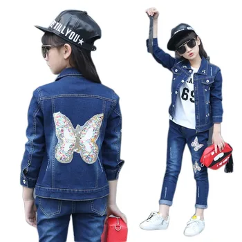 Teenage Clothes Set for Girls Jacket + Jeans 2pcs Denim Suit Children New Autumn Clothing High Quality Girls Clothes for 4-14
Teenage Clothes Set for Girls Jacket + Jeans 2pcs Denim Suit Children New Autumn Clothing High Quality Girls Clothes for 4-14