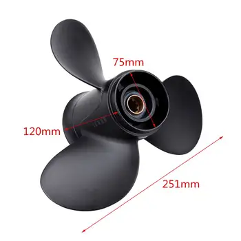 9.9 x 11 Outboard Propeller For Mercury/Tohatsu/Nissan 25-30HP 3R0B645230 / 48-896896A40 Black Marine Propeller Aluminum Alloy
9.9 x 11 Outboard Propeller For Mercury/Tohatsu/Nissan 25-30HP 3R0B645230 / 48-896896A40 Black Marine Propeller Aluminum Alloy