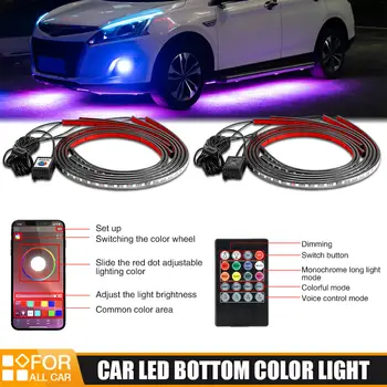 DERI Car LED Strip Underglow Flexible Remote /APP Control RGB Decorative Atmosphere Lamp Underglow Underbody System Neon Light
DERI Car LED Strip Underglow Flexible Remote /APP Control RGB Decorative Atmosphere Lamp Underglow Underbody System Neon Light