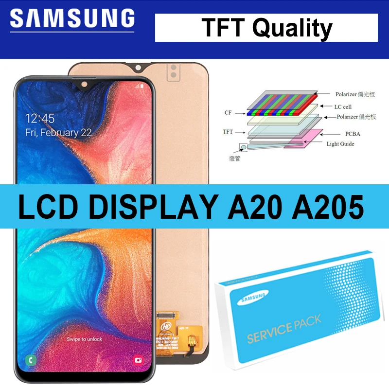 100% Tested 6.4" TFT LCD Screen for Samsung Galaxy A20 A205 SM-A205F LCD Display Touch Digitizer Assembly Repair Parts
100% Tested 6.4" TFT LCD Screen for Samsung Galaxy A20 A205 SM-A205F LCD Display Touch Digitizer Assembly Repair Parts