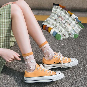 Thin Daisy Sheer Floral Socks Women Best Sheer Lace Ruffle Cozy Elastic Mesh Frill Trim Transparent Ankle Socks 
Thin Daisy Sheer Floral Socks Women Best Sheer Lace Ruffle Cozy Elastic Mesh Frill Trim Transparent Ankle Socks