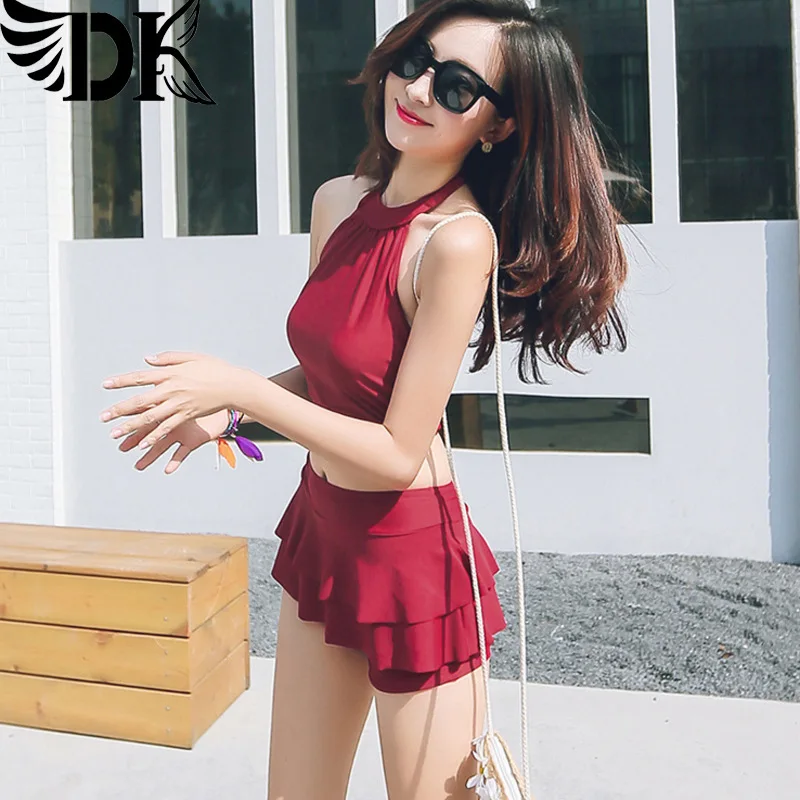 Dk2020 Two-piece Swimsuits Women's Underwire High Waist Skirt-Boxer Split Type Small Bust Gathering Belly Covering Conservative
Dk2020 Two-piece Swimsuits Women's Underwire High Waist Skirt-Boxer Split Type Small Bust Gathering Belly Covering Conservative