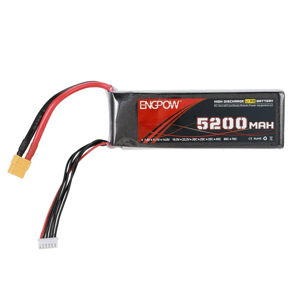 18.5V/22.2V 5200mAh 60C 6S 1P Power Lipo Battery XT60 Plug Rechargeable for RC Racing Drone Quadcopter Helicopter Airplane
18.5V/22.2V 5200mAh 60C 6S 1P Power Lipo Battery XT60 Plug Rechargeable for RC Racing Drone Quadcopter Helicopter Airplane