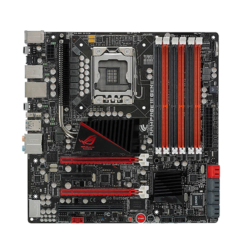 For ASUS R3G RAMPAGE III GENE Desktop motherboard X58 chipset LGA 1366 MicroATX DDR3 32G SATA 6Gbps USB 3.0 100% tested intact
For ASUS R3G RAMPAGE III GENE Desktop motherboard X58 chipset LGA 1366 MicroATX DDR3 32G SATA 6Gbps USB 3.0 100% tested intact