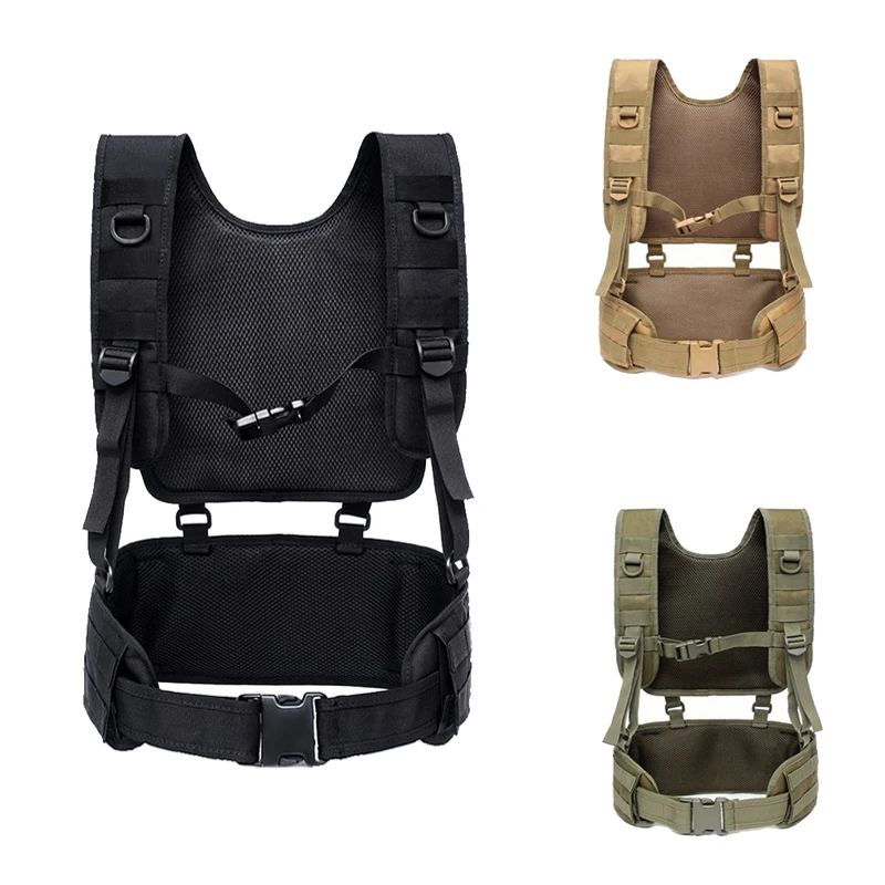 Hunting Molle Vest Tactical Waist Padded Belt With Harness Paintball Airsoft Chest Rig Vest Outdoor Training Combat Body Armor
Hunting Molle Vest Tactical Waist Padded Belt With Harness Paintball Airsoft Chest Rig Vest Outdoor Training Combat Body Armor
