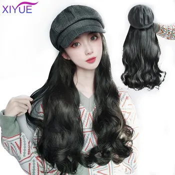 XIYUE Long Curly/Straight Wig Baseball Hat Hip Hop Hat Synthetic Adjustable Checkered Cap Wig Natural Fake Hair For Women 
XIYUE Long Curly/Straight Wig Baseball Hat Hip Hop Hat Synthetic Adjustable Checkered Cap Wig Natural Fake Hair For Women