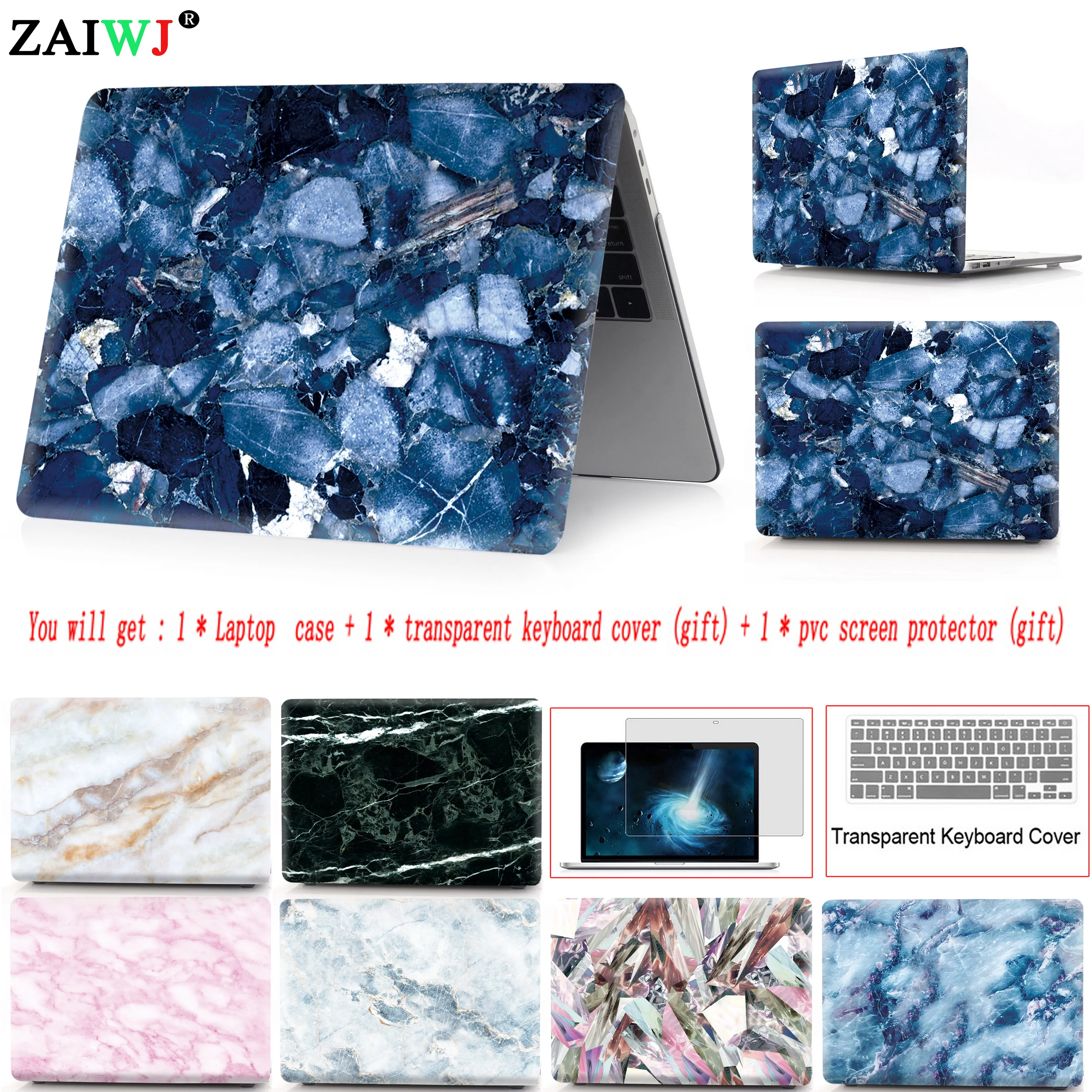 Marble Laptop Case For Apple MacBook Pro Air Retina 11 12 13 15 for Mac 15.4 13.3 Inch Touch Bar shell Sleeve + Keyboard Cover
Marble Laptop Case For Apple MacBook Pro Air Retina 11 12 13 15 for Mac 15.4 13.3 Inch Touch Bar shell Sleeve + Keyboard Cover