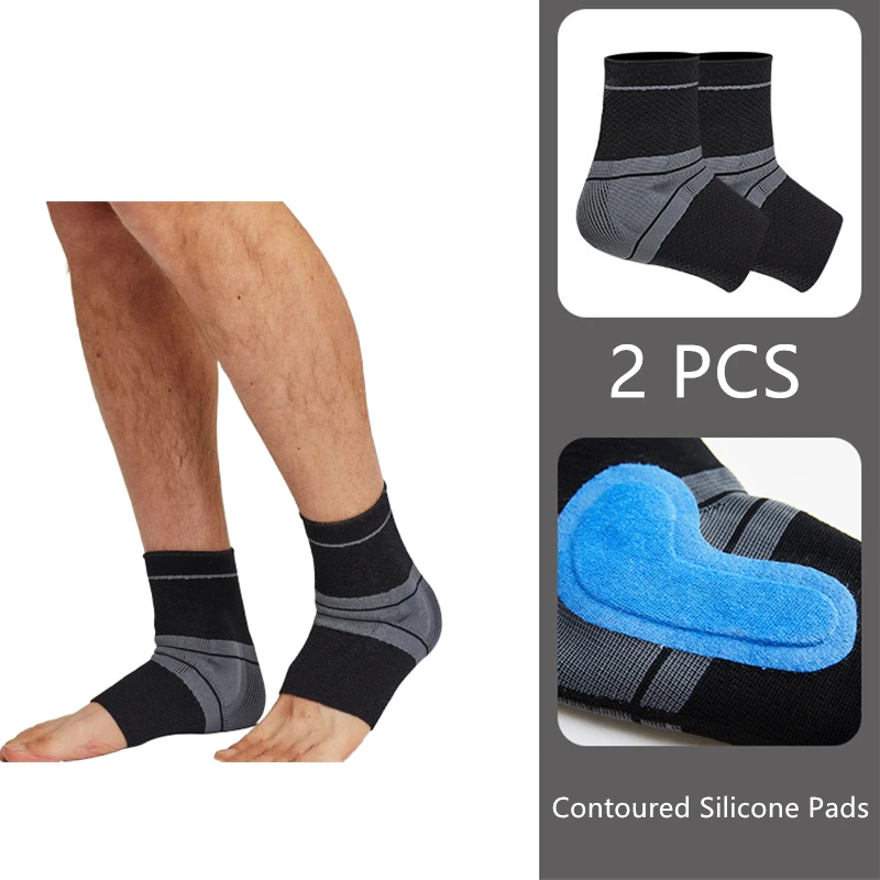2PCS Infused Compression Ankle Brace with Silicone Pad Ankle Sleeve Support Plantar Fasciitis Achilles Tendonitis Pain Relief
2PCS Infused Compression Ankle Brace with Silicone Pad Ankle Sleeve Support Plantar Fasciitis Achilles Tendonitis Pain Relief