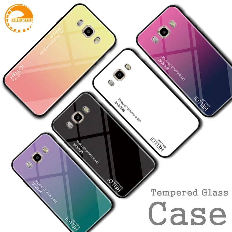 Чехлы из закаленного стекла для Funda Samsung Galaxy J5 2016 чехол J510 J510F мягкий силиконовый