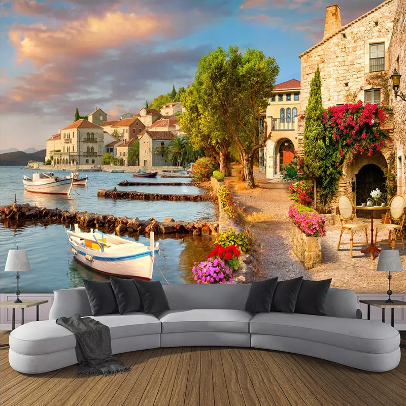 Drop Shipping Custom 3D Wallpaper Murals Harbor Small Town Scenery 3D Photo Wall Mural Wallpaper For Background Home Decor
Drop Shipping Custom 3D Wallpaper Murals Harbor Small Town Scenery 3D Photo Wall Mural Wallpaper For Background Home Decor