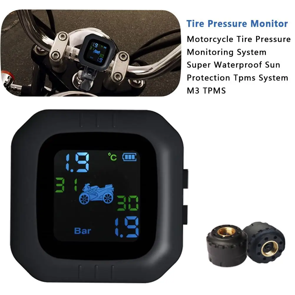 Motorcycle Tire Pressure Monitoring System TPMS Waterproof Real-time Monitoring Cordless High Precision Tire Pressure Alarm
Motorcycle Tire Pressure Monitoring System TPMS Waterproof Real-time Monitoring Cordless High Precision Tire Pressure Alarm