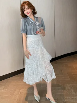 Fashion Hollow Lace Sequins Irregular Fishtail High Waist Slim Skirt Women's Fashion Summer New Style
Fashion Hollow Lace Sequins Irregular Fishtail High Waist Slim Skirt Women's Fashion Summer New Style