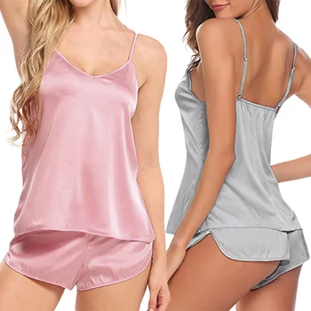 Sale 1 Set Nightwear Satin Silk V Neck Women Summer Sleepwear Pyjamas Nightgown top Shorts Set Ladies Lingerie
Sale 1 Set Nightwear Satin Silk V Neck Women Summer Sleepwear Pyjamas Nightgown top Shorts Set Ladies Lingerie