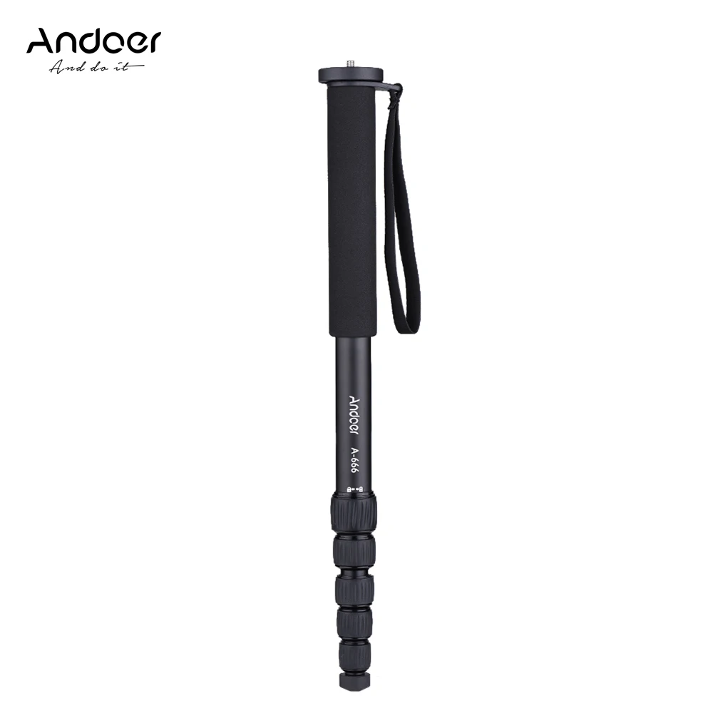 Andoer A-666 181cm Camera Monopod Telescoping Aluminum Unipod Tripod 6-Section for Nikon Canon Sony Pentax Camcorder Photography
Andoer A-666 181cm Camera Monopod Telescoping Aluminum Unipod Tripod 6-Section for Nikon Canon Sony Pentax Camcorder Photography