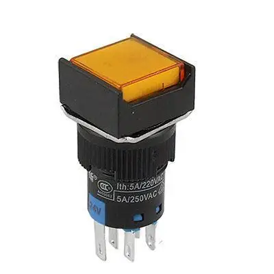 DC 24V Orange Light Lamp Self-locking Pushbutton Switch
DC 24V Orange Light Lamp Self-locking Pushbutton Switch