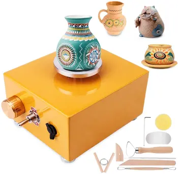 Mini Turntable Pottery Wheel Ceramic Machine DIY Clay Wheel Machine Pottery Drawing Machine for Ceramics Work Art Work
Mini Turntable Pottery Wheel Ceramic Machine DIY Clay Wheel Machine Pottery Drawing Machine for Ceramics Work Art Work